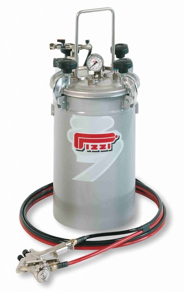 Pizzi 1094 pressure pot and spray gun image - ECT Adhesives