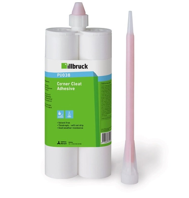 Tremco Illbruck PU 038 corner cleating adhesive for windows image - ECT Adhesives